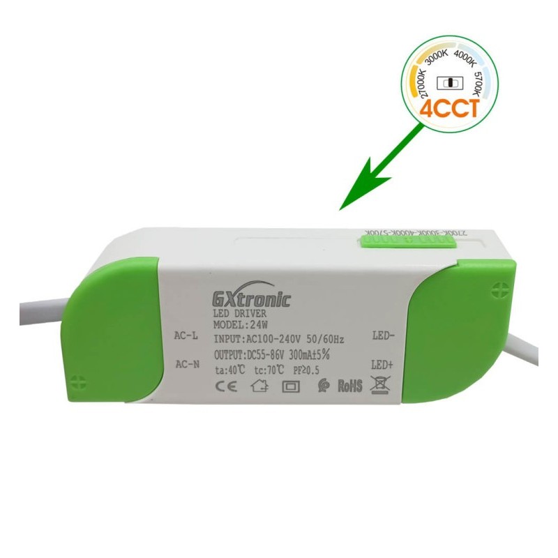 Placa Slim LED Cuadrada 24W - CCT - OSRAM CHIP DURIS E 2835