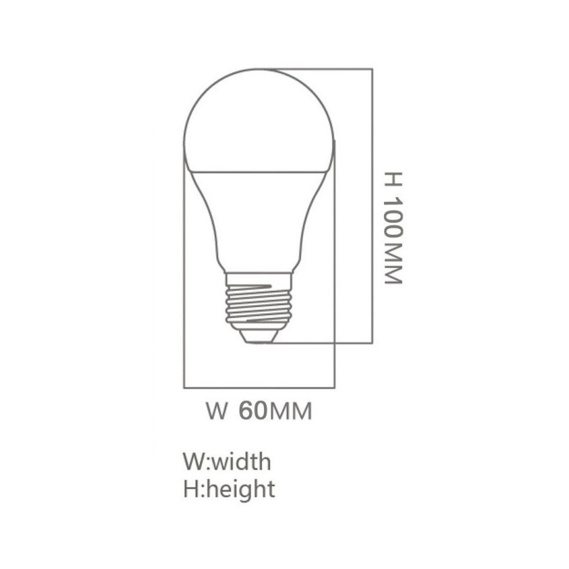 Buy LED bulb 12W E27 A60 180º - Osram Chip Duris E 2835