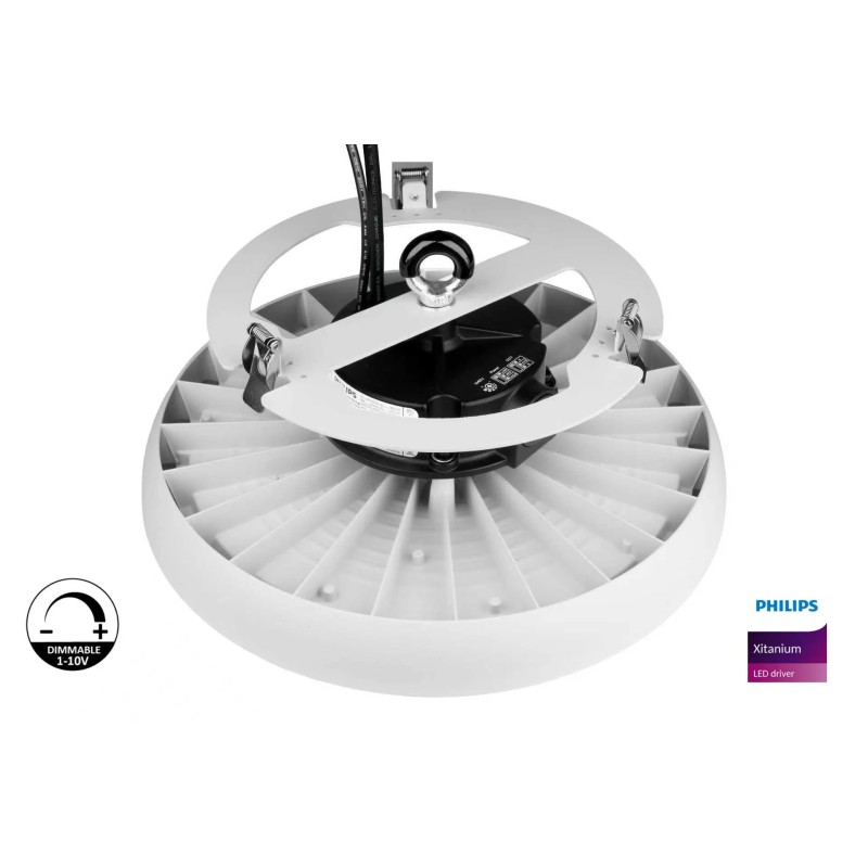 MOONLIGHT 200W Philips Xitanium 3CCT Luminaire LED encastré pour grandes hauteurs | 32 000 lm | IP65