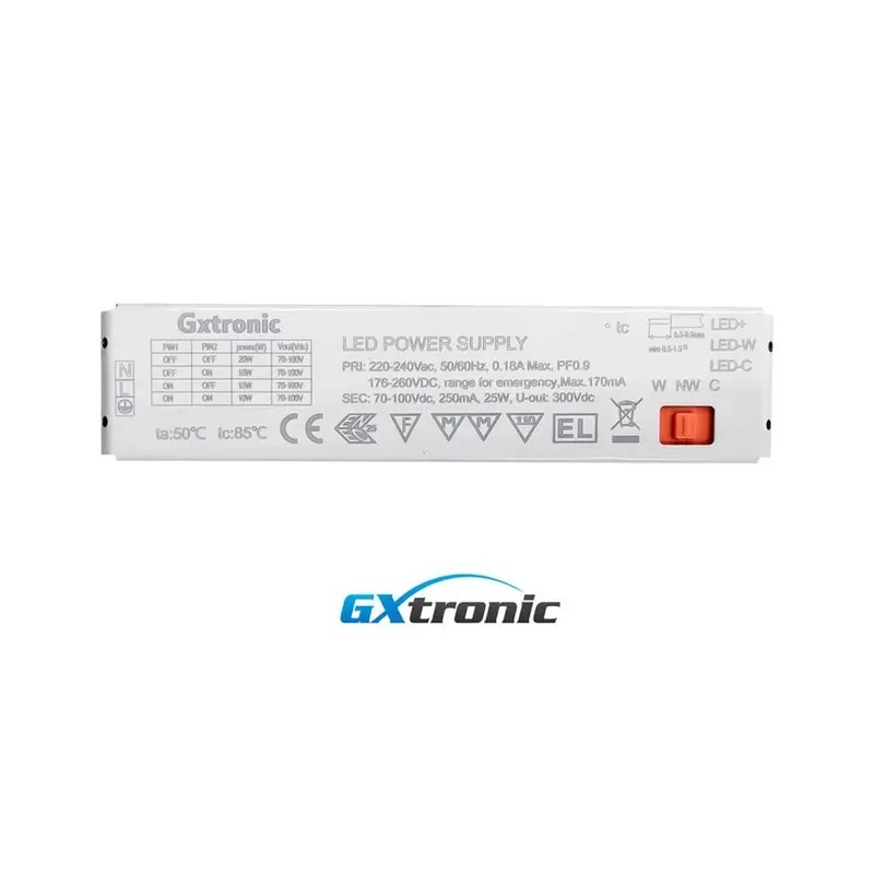Écran LED étanche 20 W GXtronic 60 cm | Puce OSRAM SMD2835 3CCT | IP66