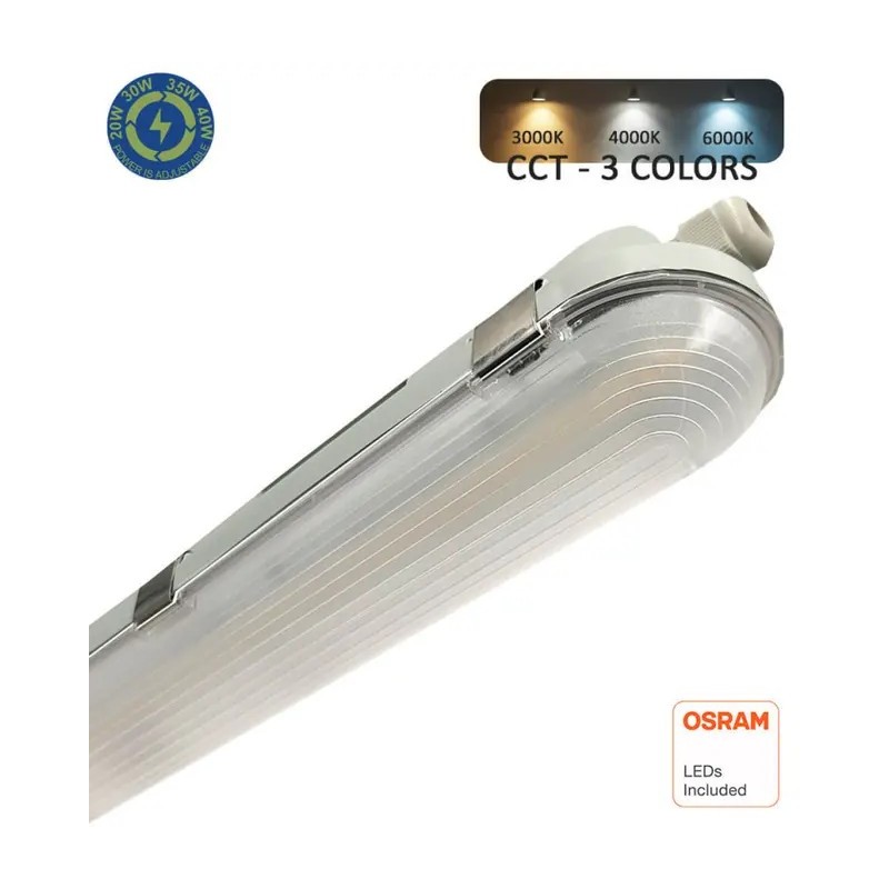 Pantalla Estanca LED 40W GXtronic 120CM |SMD2835 OSRAM CHIP 3CCT | IP66